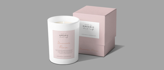 Attach Customized Labels (candle packaging idea)