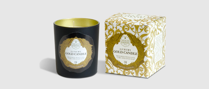 Wrap Candles In Gold Foil (candle packaging idea)