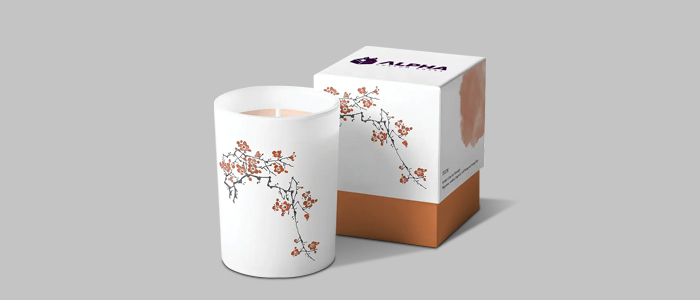 use custom printing (candle packaging idea)