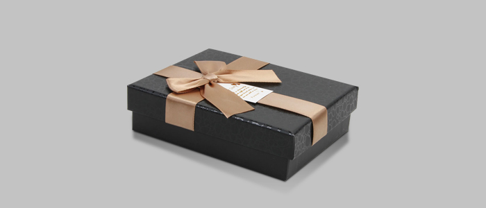 box with ribbons (small business packaging idea)